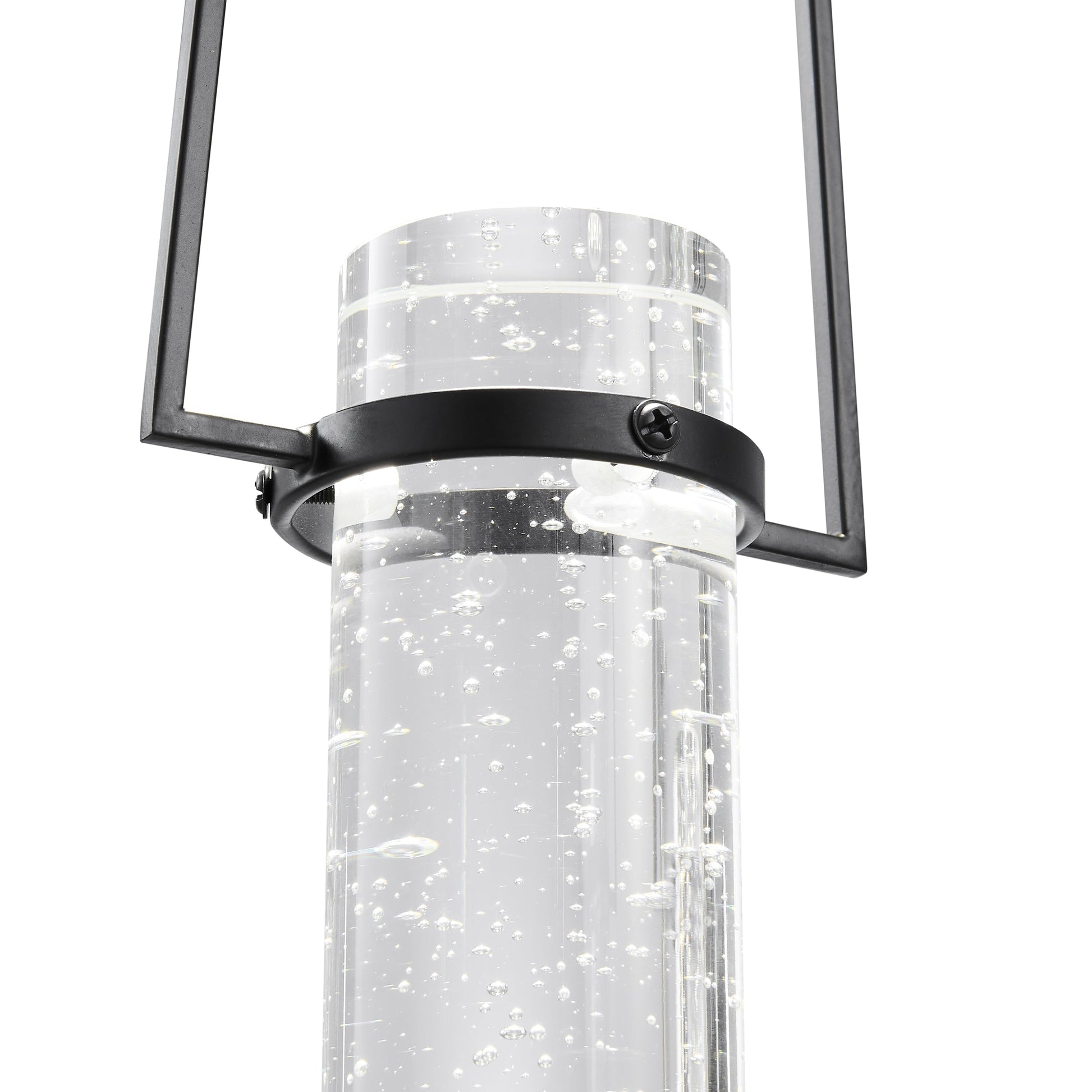 Harmony 3 Light Chandelier - Matte Black, Modern Crystal Pendant Light Fixture