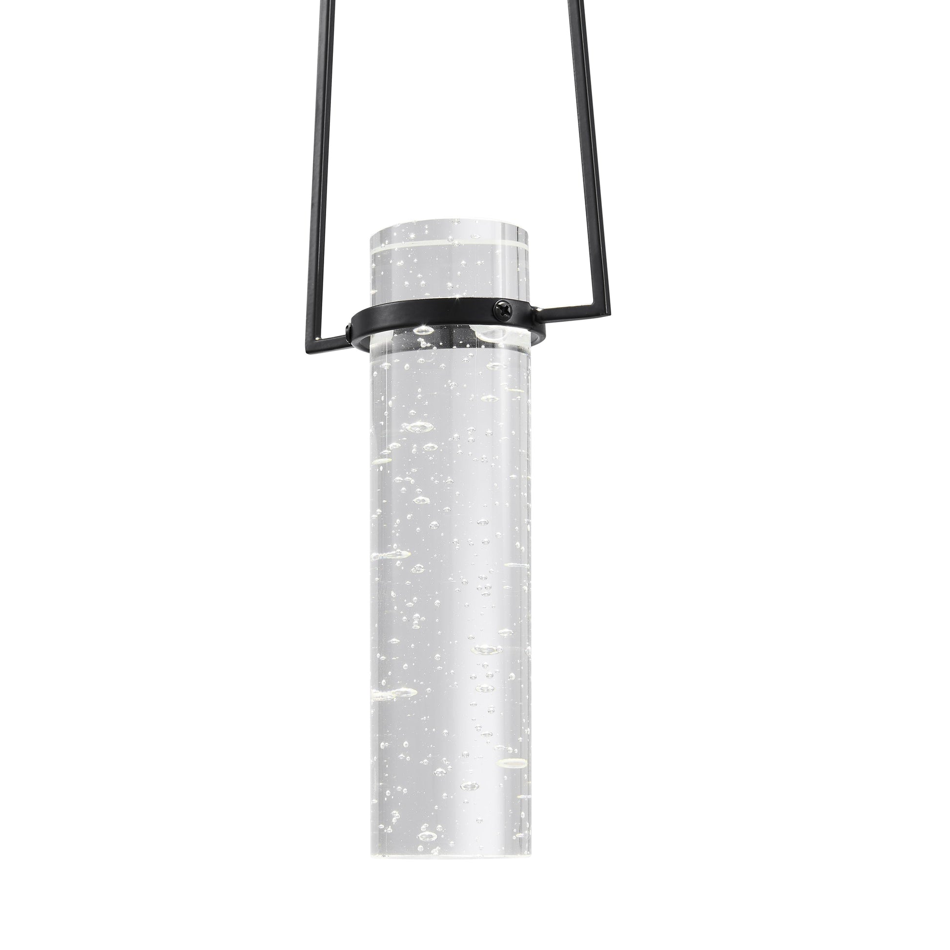 Harmony Single Pendant Light - Matte Black, Modern Crystal Pendant