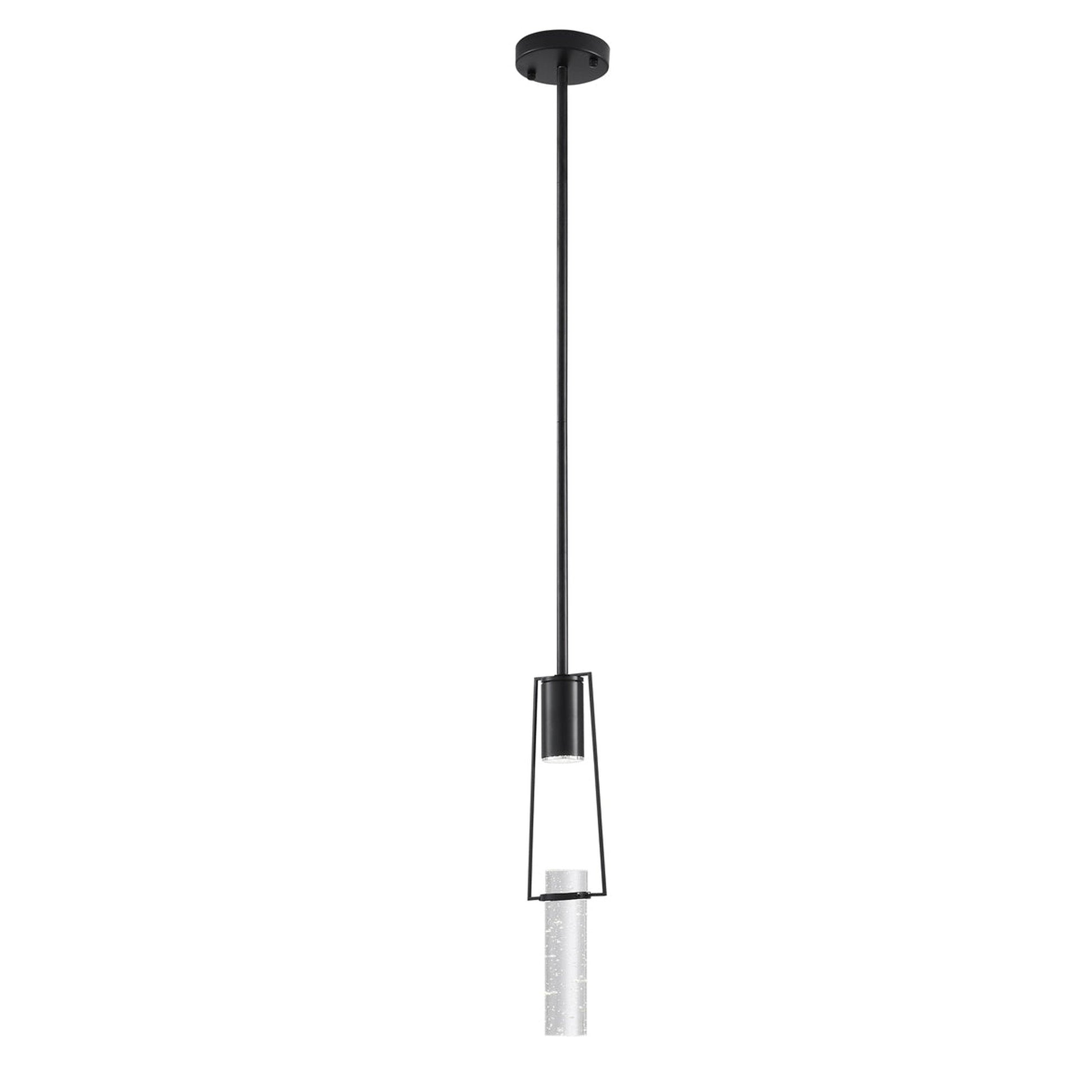 Harmony Single Pendant Light - Matte Black, Modern Crystal Pendant