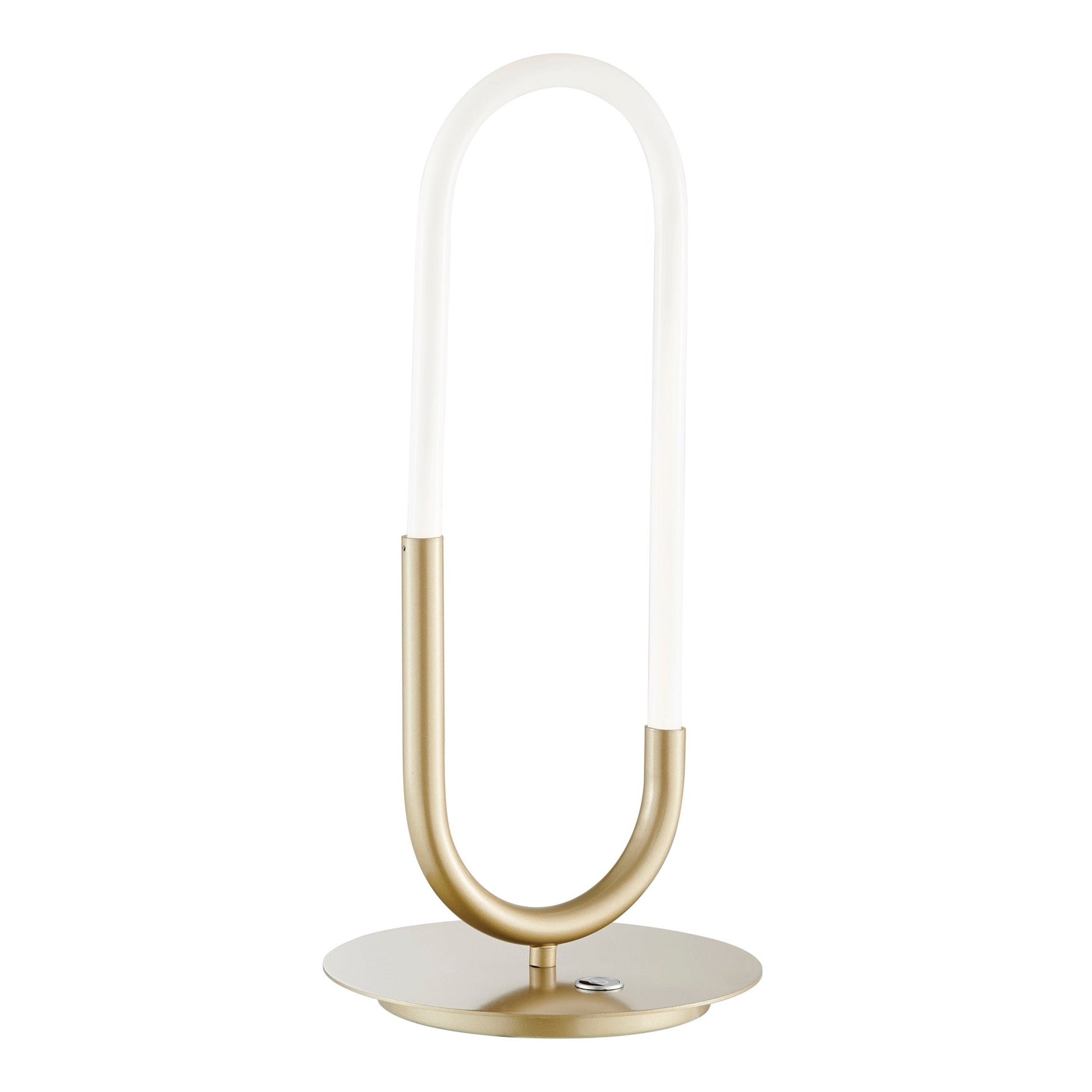 LED Single Clip Table Lamp - Sandy Gold | 8W LED Lamp with 3-Way Touch Dimmer