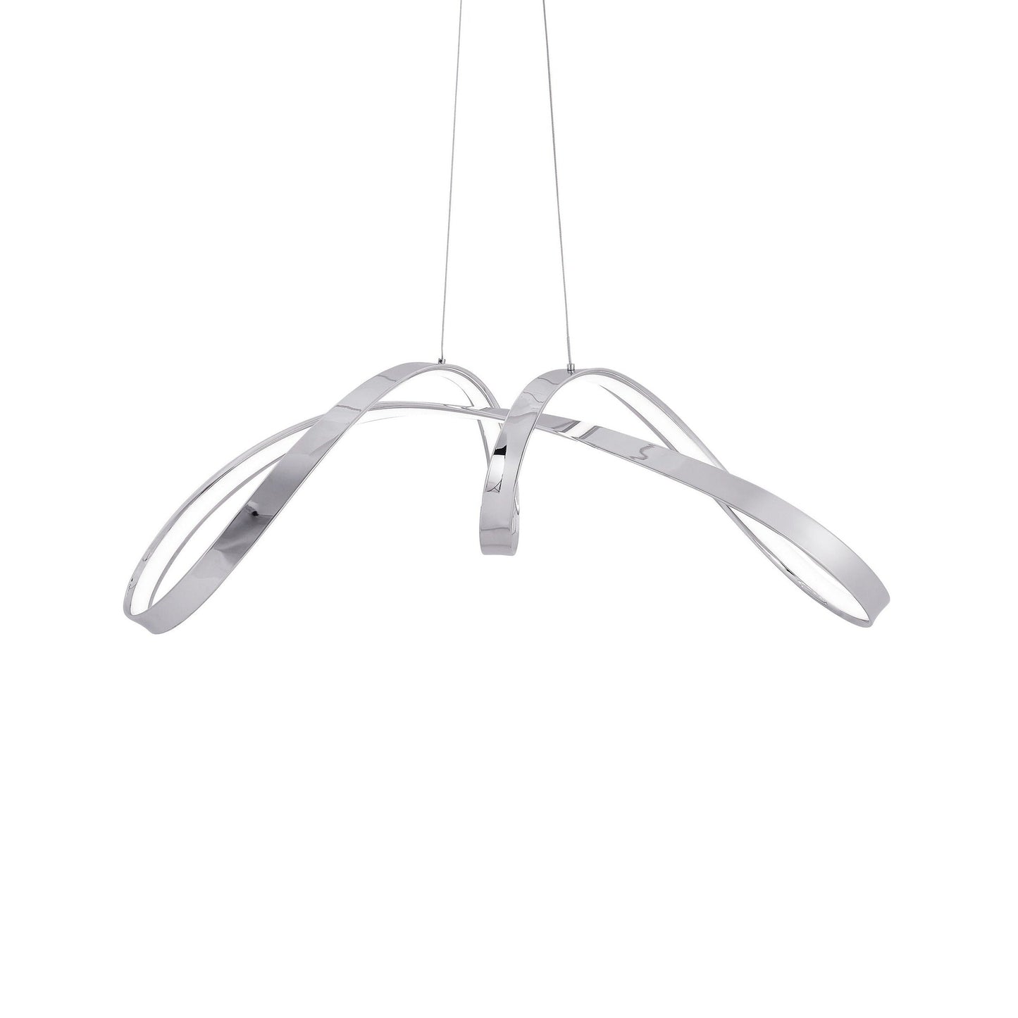 Lisbon LED Chandelier - Chrome Finish, Adjustable Height, and Dimmable LED Lighting