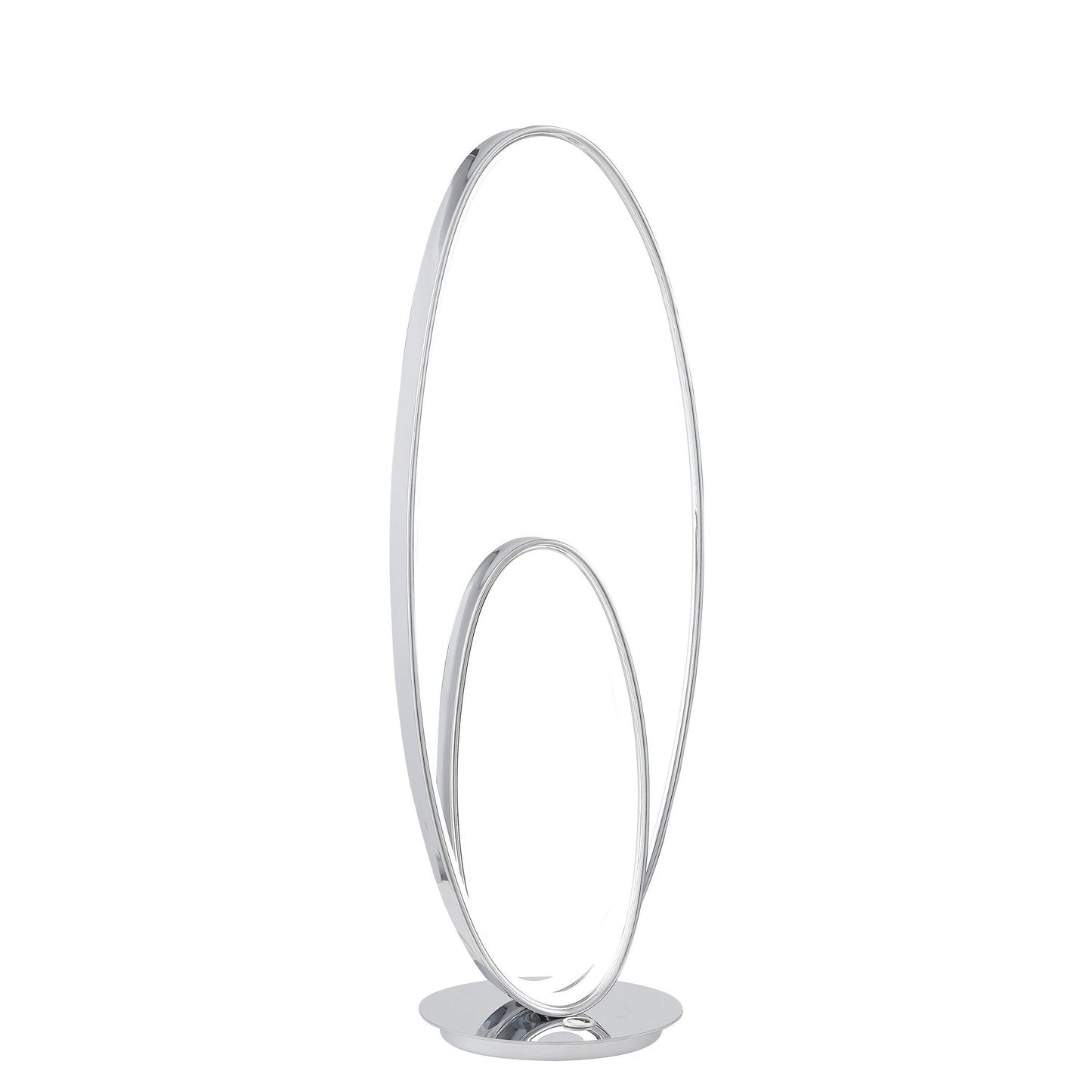 Milan Chrome Table Lamp - LED Strip with Touch Dimmer | 20W Aluminum Silica Lamp by Finesse Decor