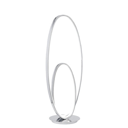 Milan Chrome Table Lamp - LED Strip with Touch Dimmer | 20W Aluminum Silica Lamp by Finesse Decor