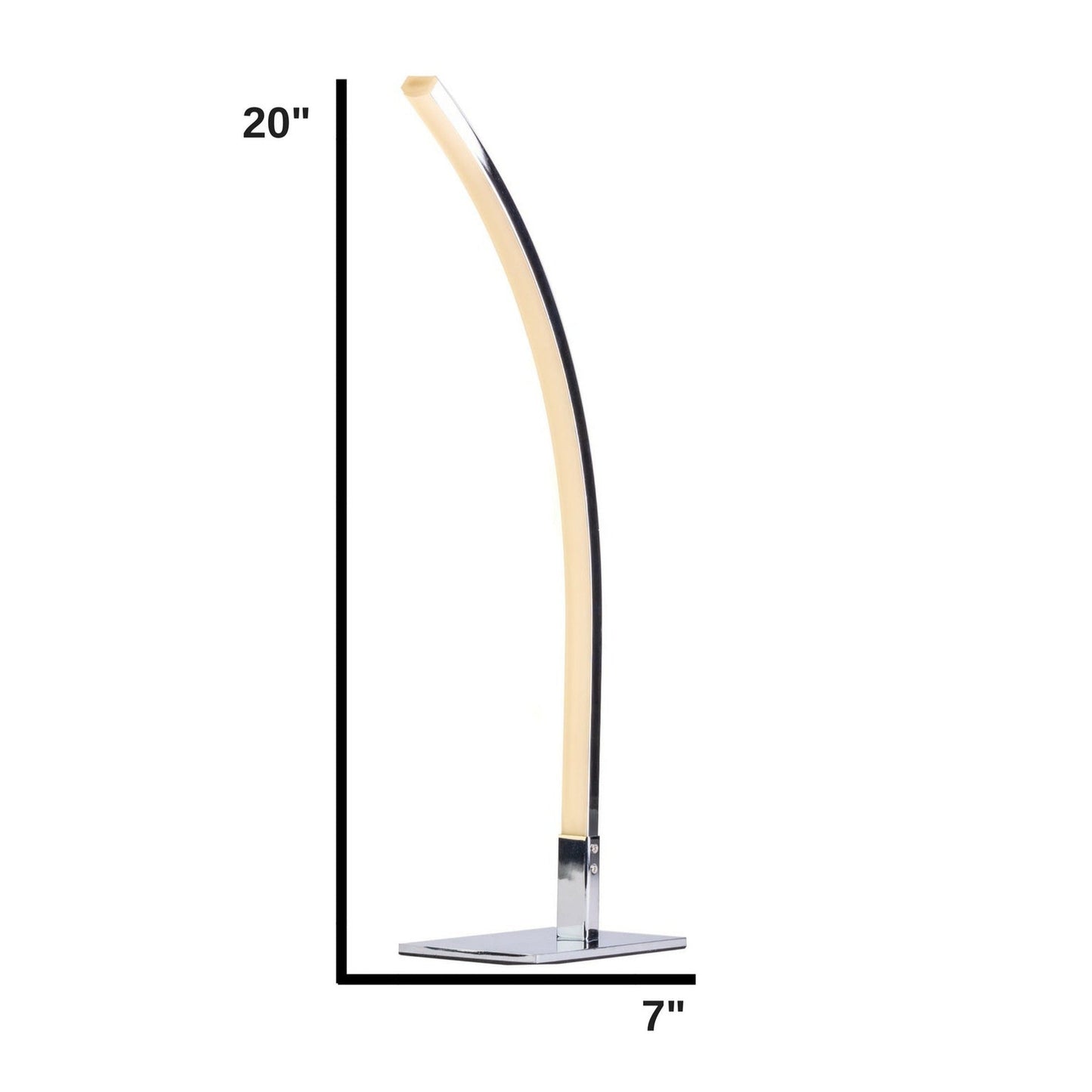 Modern Arc Design Table Lamp - LED Strip | 6W Chrome LED Lamp by Finesse Decor