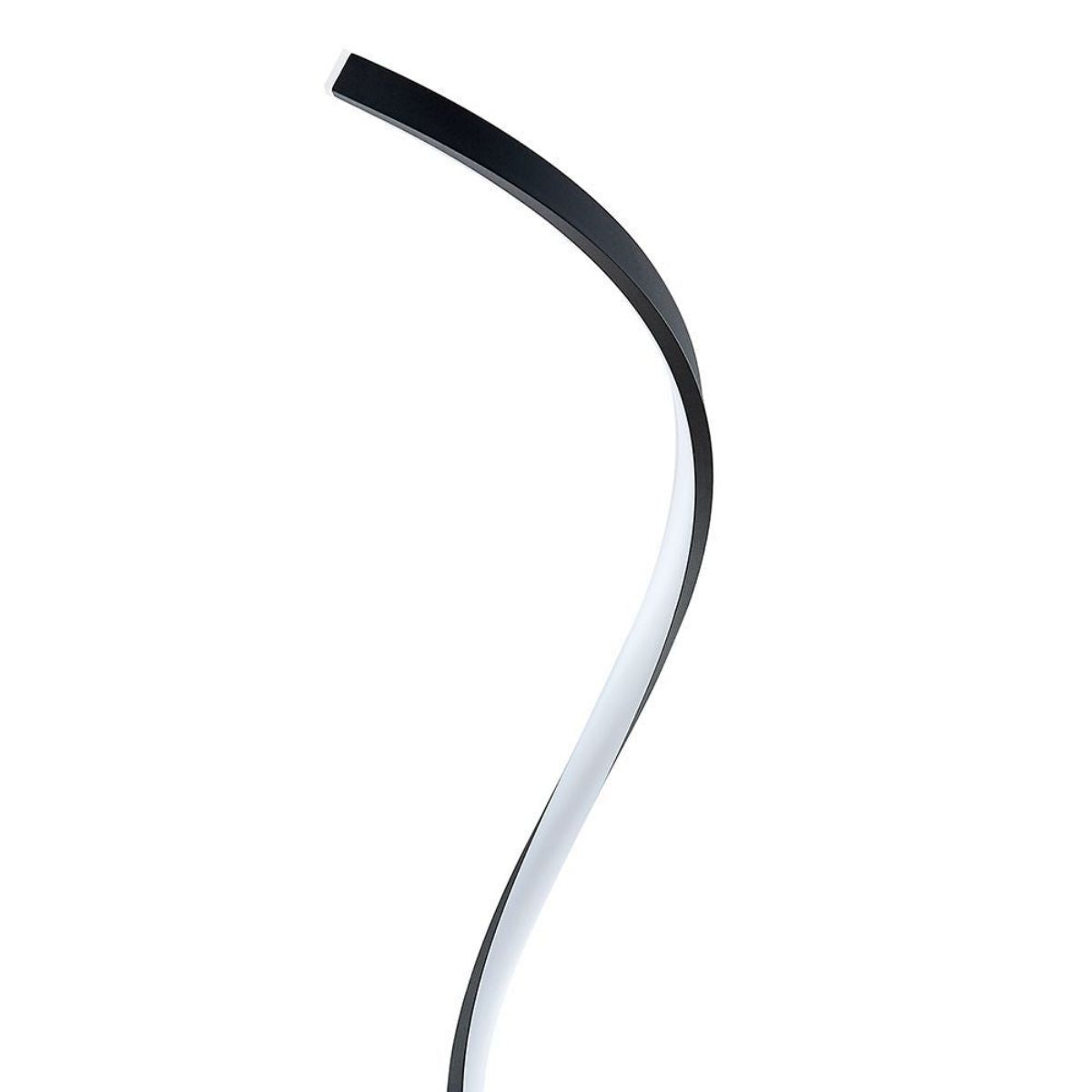 Modern LED Spiral Floor Lamp - Matte Black | 63" Neutral White Lighting for Contemporary Spaces