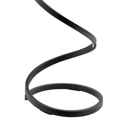 Modern LED Spiral Floor Lamp - Matte Black | 63" Neutral White Lighting for Contemporary Spaces