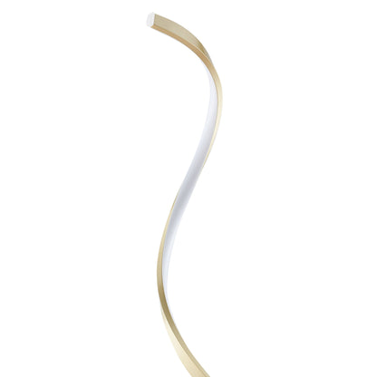 Modern LED Spiral Floor Lamp - Sandy Gold | 63" Neutral White Lighting for Contemporary Spaces