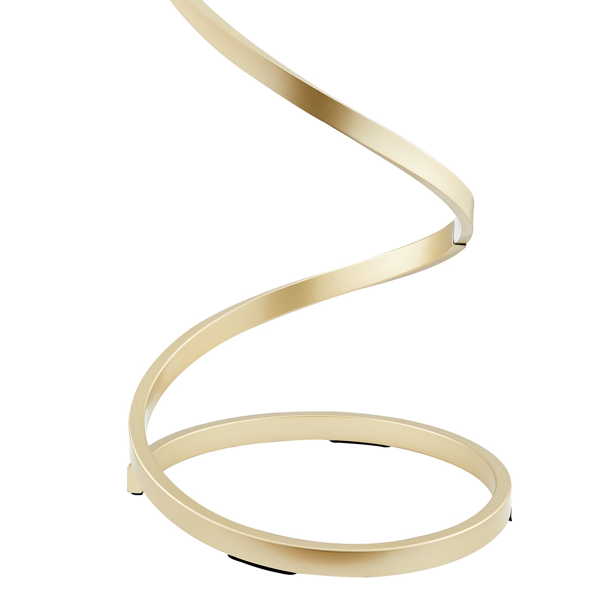 Modern LED Spiral Floor Lamp - Sandy Gold | 63" Neutral White Lighting for Contemporary Spaces