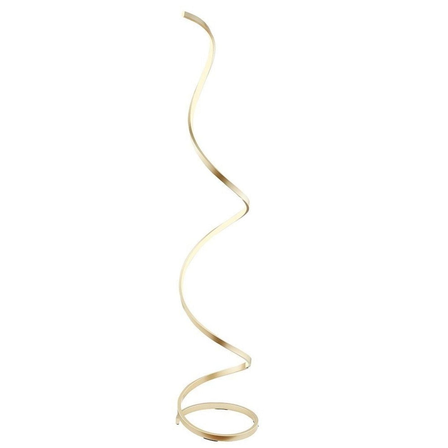 Modern LED Spiral Floor Lamp - Sandy Gold | 63" Neutral White Lighting for Contemporary Spaces