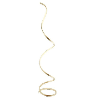 Modern LED Spiral Floor Lamp - Sandy Gold | 63" Neutral White Lighting for Contemporary Spaces