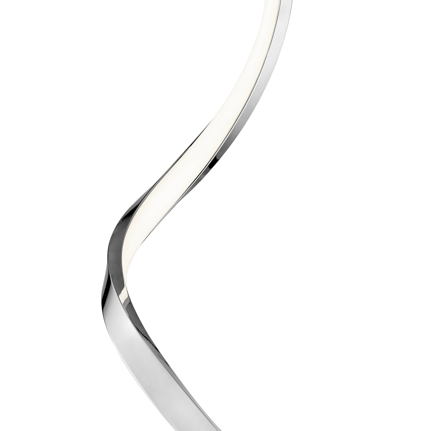 Modern Spiral Integrated LED Table Lamp - Chrome | Dimmable 31" Tall Contemporary Light