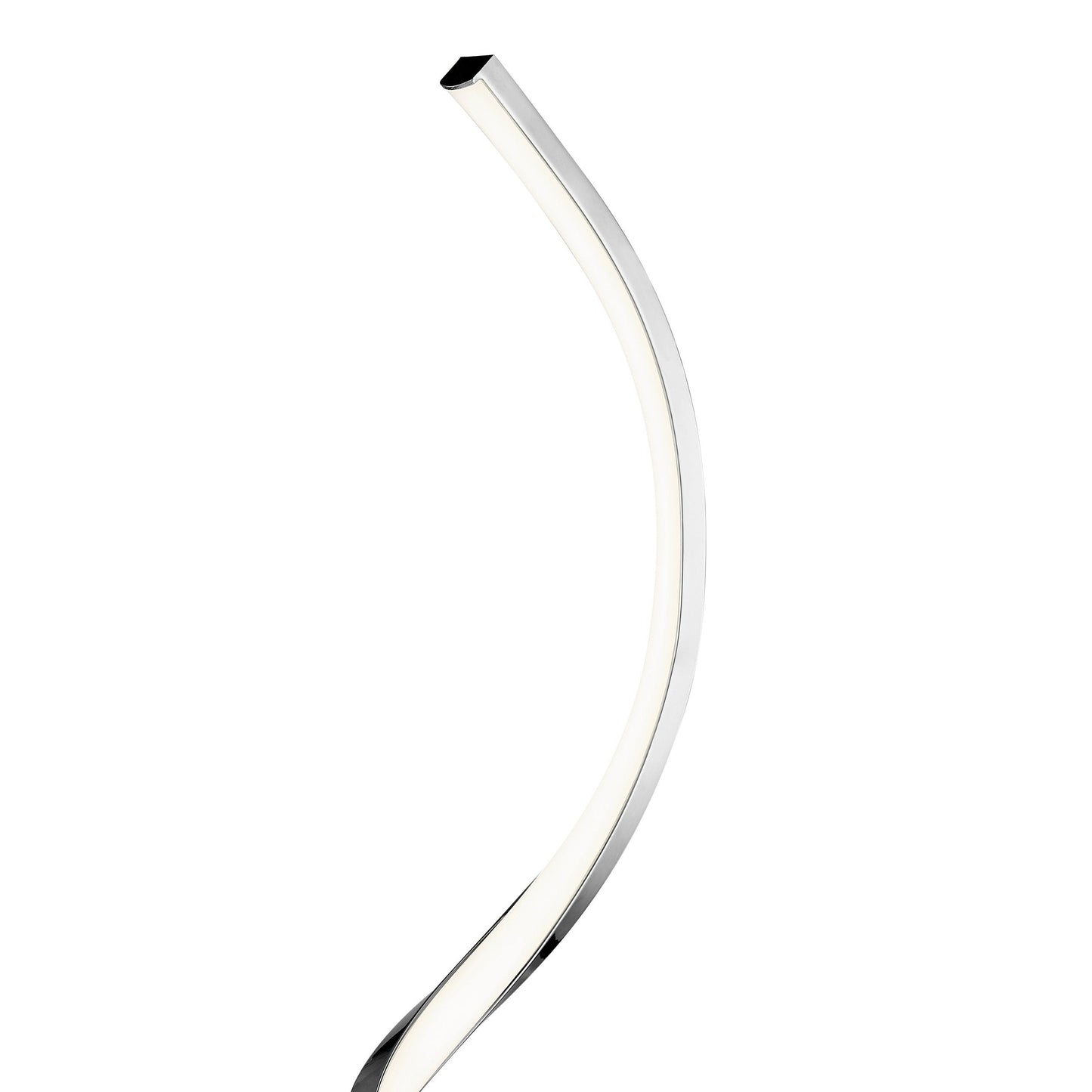 Modern Spiral Integrated LED Table Lamp - Chrome | Dimmable 31" Tall Contemporary Light