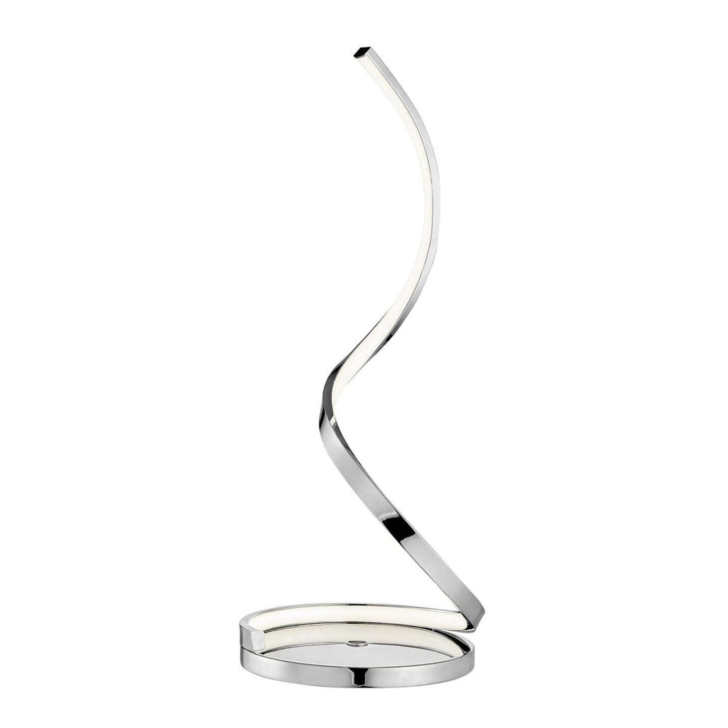 Modern Spiral Integrated LED Table Lamp - Chrome | Dimmable 31" Tall Contemporary Light