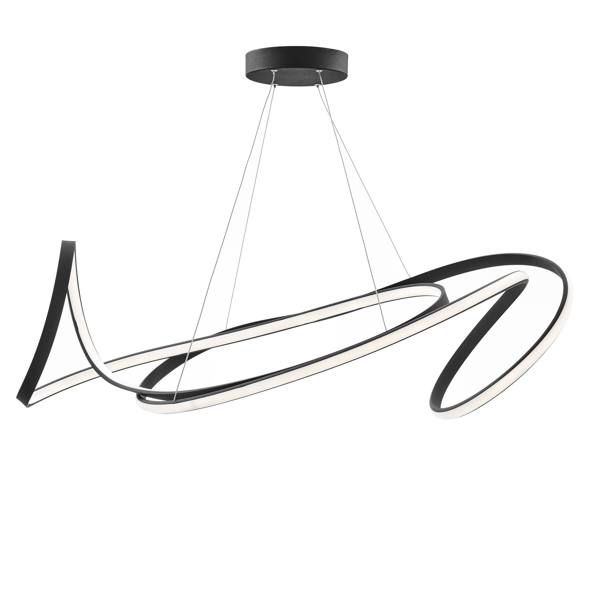 Moscow LED Chandelier - Black Finish, Adjustable Hanging Length, and Dimmable LED Lighting