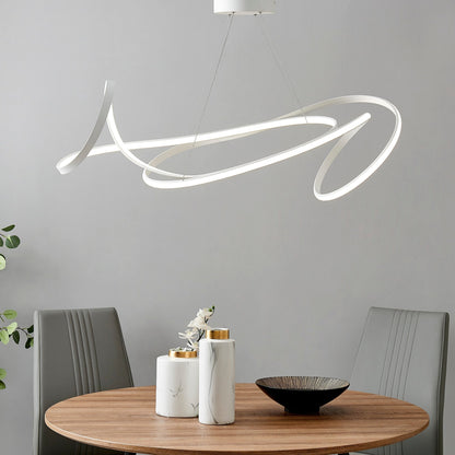 Moscow LED Chandelier - White Finish, Dimmable LED Lighting, and Adjustable Hanging Length