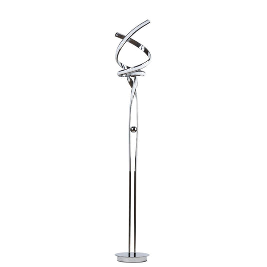 Munich LED 63" Floor Lamp - Chrome | Dimmable Modern Lighting with Foot Switch