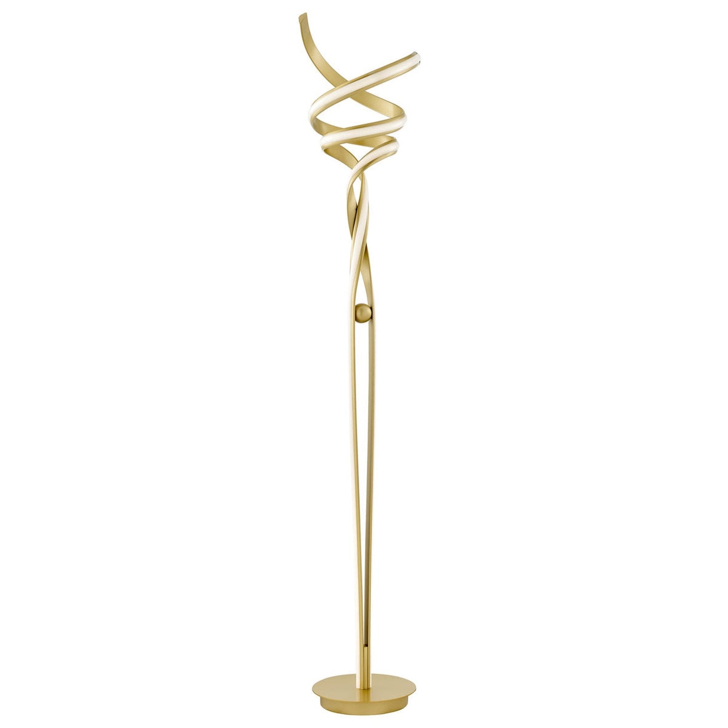 Munich LED 63" Floor Lamp - Sandy Gold | Dimmable Modern Lighting with Foot Switch