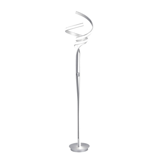 Munich LED 63" Floor Lamp - Silver | Dimmable Modern Lighting with Foot Switch