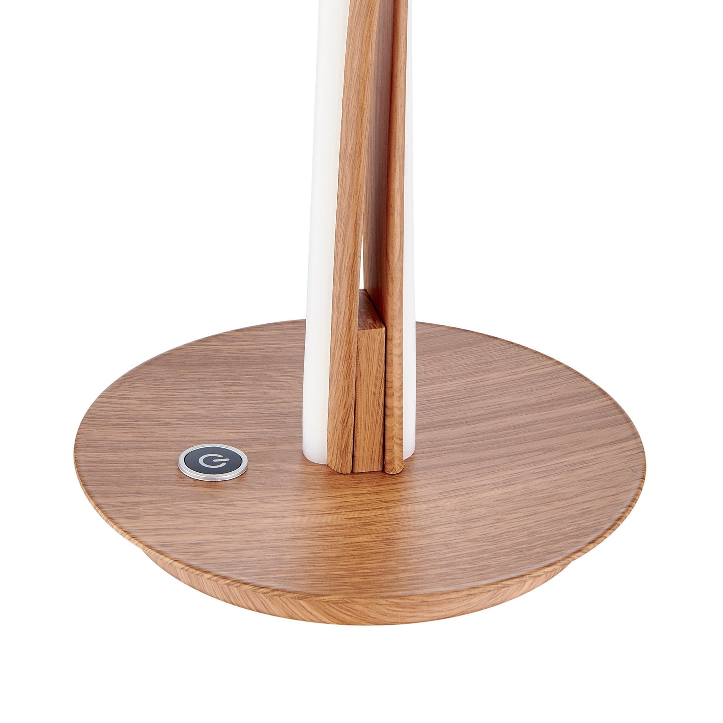 Munich Wood Table Lamp - LED Strip with Touch Dimmer | 28W Aluminum Silica Lamp by Finesse Decor