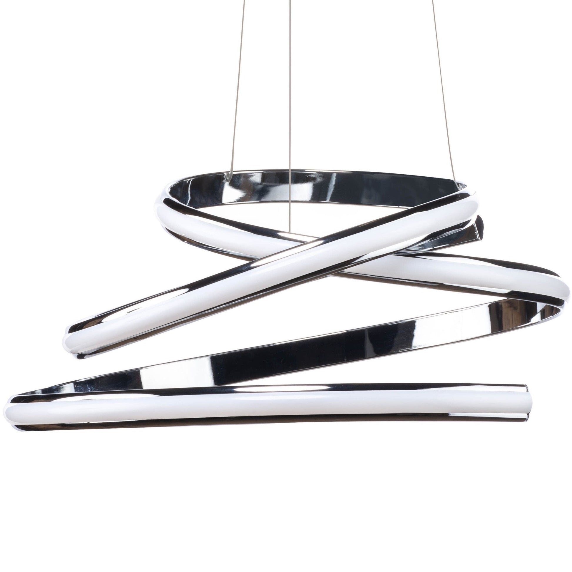 Oslo LED Adjustable Chandelier - Chrome Finish, Dimmable LED Lighting, and Adjustable Hanging Length