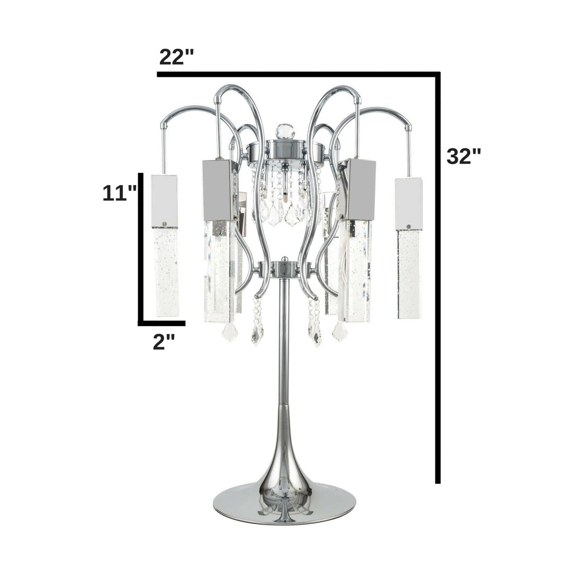 Retro Chic Table Lamp - 9 Light | Venetian Style LED Lamp by Finesse Decor