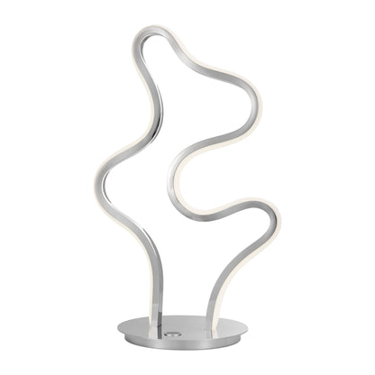 Romney Table Lamp - Chrome | Abstract Design with 3-Way Touch Control and Dimmable LED Lighting