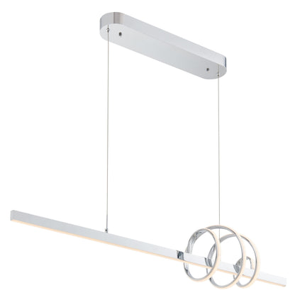 Salzburg Linear LED Integrated Chandelier – Chrome, Adjustable with CCT Functionality