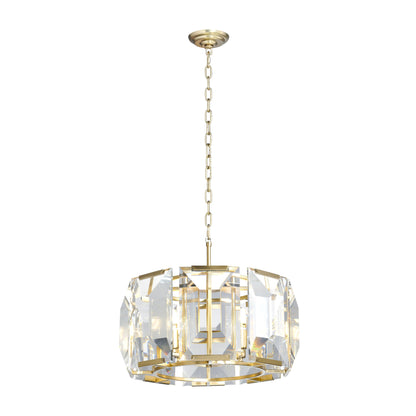 Schumann Symphony 19" Chandelier - Elegant Crystal and Metalwork Design