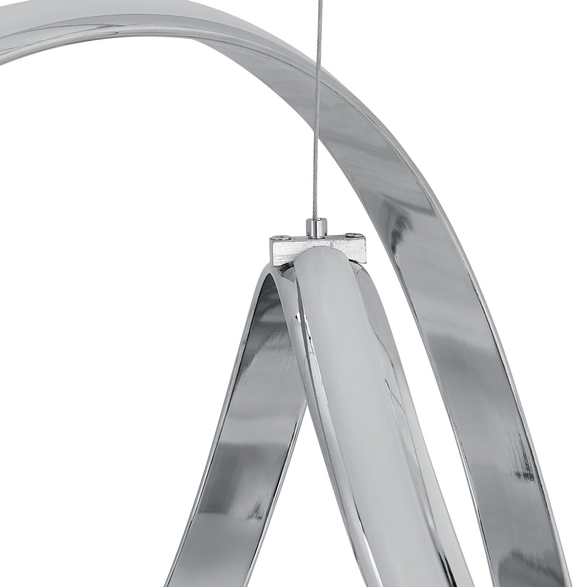 Seville LED Horizontal Chandelier - Chrome Finish, Adjustable Hanging Length, and Dimmable LED Lighting