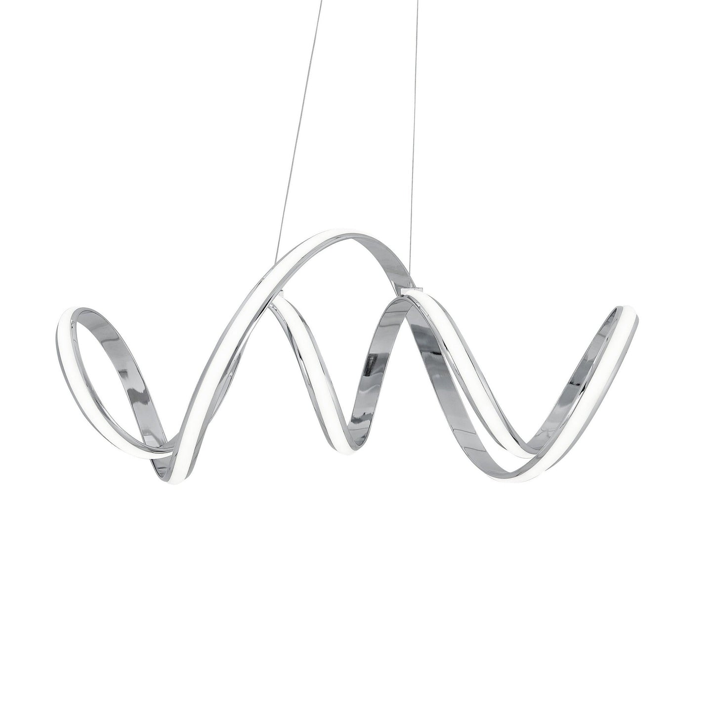 Seville LED Horizontal Chandelier - Chrome Finish, Adjustable Hanging Length, and Dimmable LED Lighting