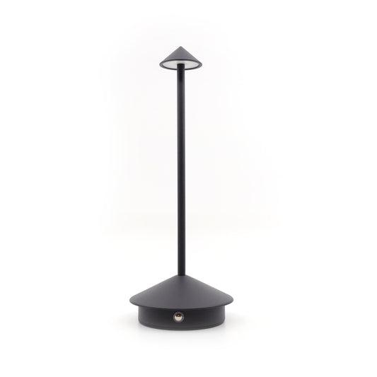 Shade Crest Rechargeable Table Lamp - Black | Modern LED Lighting with Touch Control and Dimming