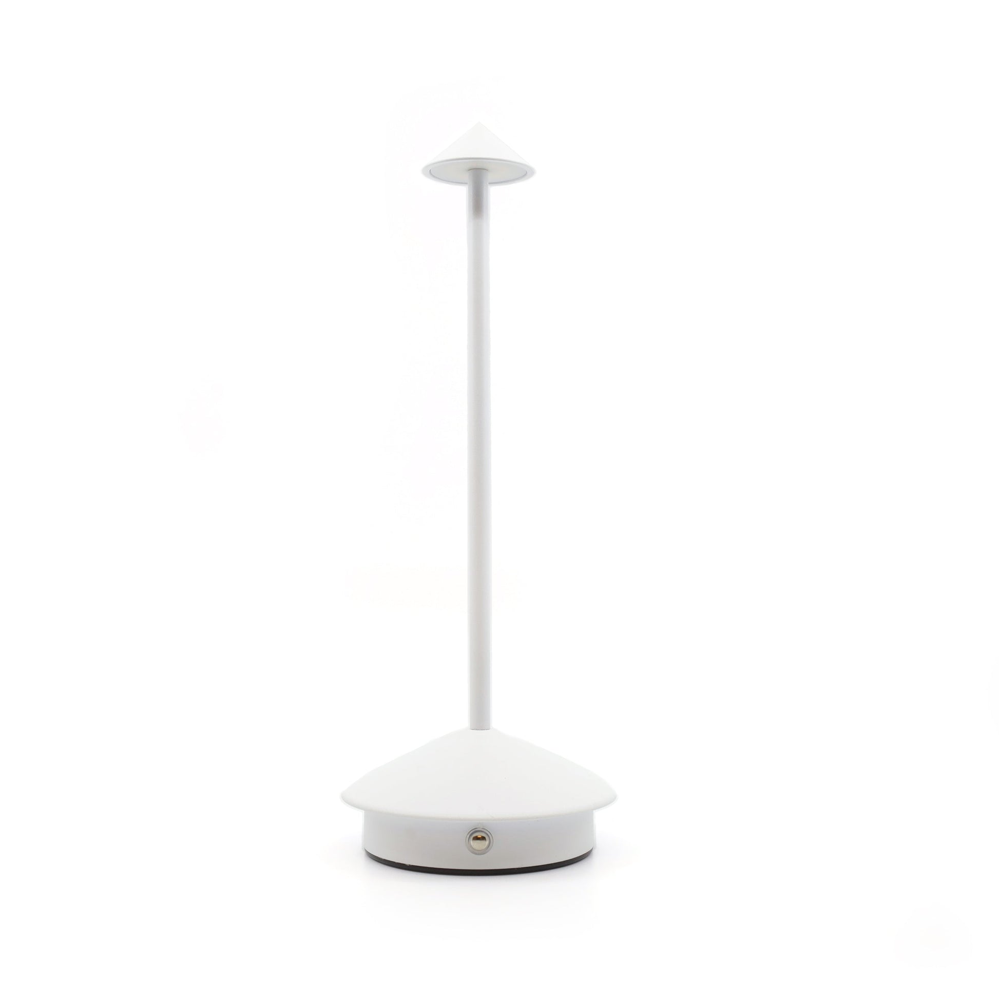 Shade Crest Rechargeable Table Lamp - White | Modern LED Lighting with Touch Control and Dimmable Features