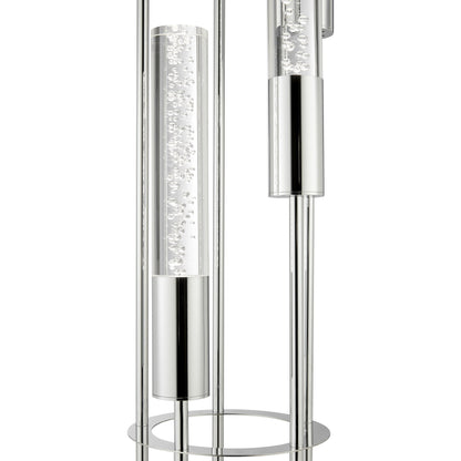 Sparkling Acrylic LED Floor Lamp - 5 Light | Modern Luxurious Lighting with Chrome Base