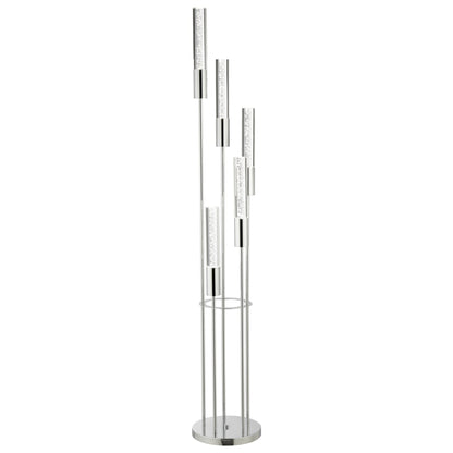 Sparkling Acrylic LED Floor Lamp - 5 Light | Modern Luxurious Lighting with Chrome Base