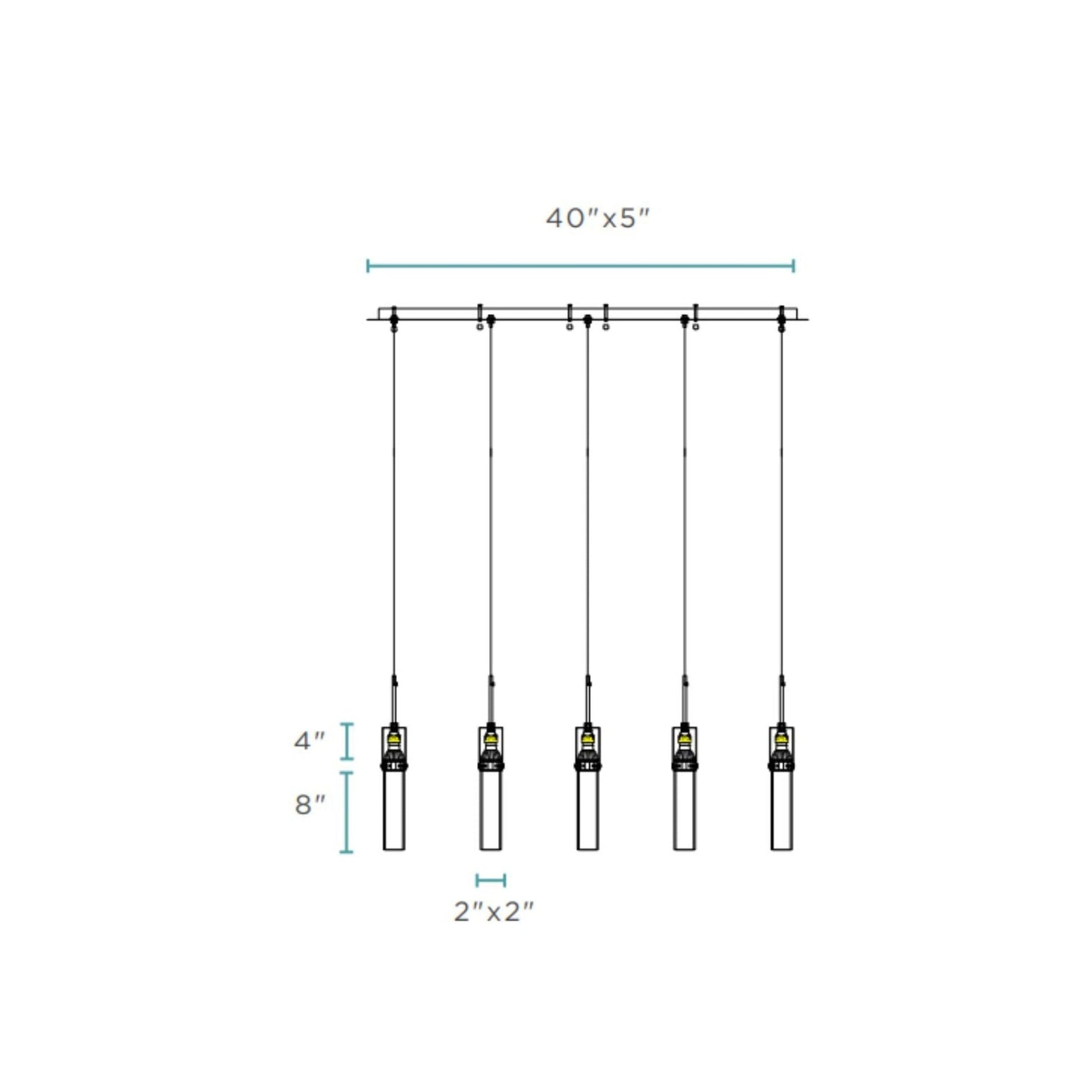 Sparkling Night Adjustable 5-Light Crystal Chandelier - Customizable Pendant Design with Chrome Finish