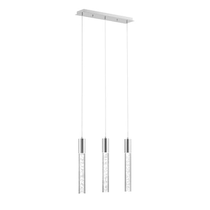 Sparkling Night Cylinder 3-Light Chandelier - Modern Design with Adjustable Hanging Length