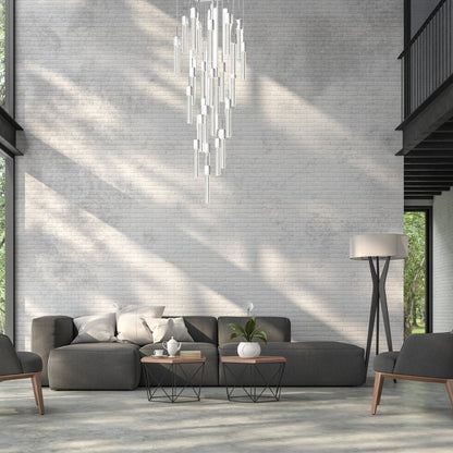 Sparkling Night Vertical XL 25-Light Chandelier - Extra Large Crystal Pendants with Adjustable Hanging Length