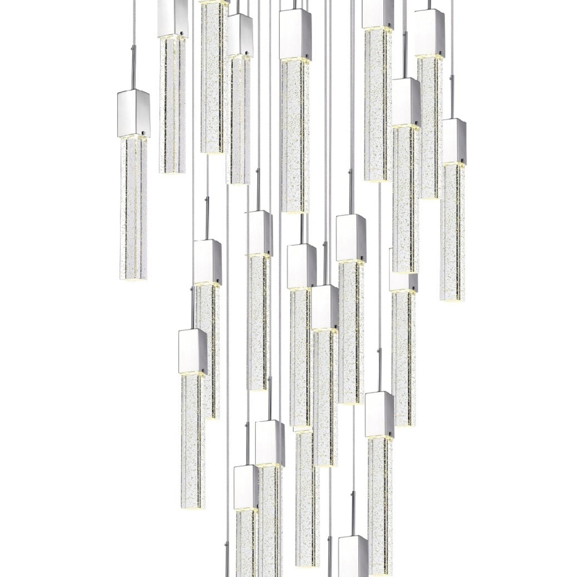 Sparkling Night Vertical XL 25-Light Chandelier - Extra Large Crystal Pendants with Adjustable Hanging Length