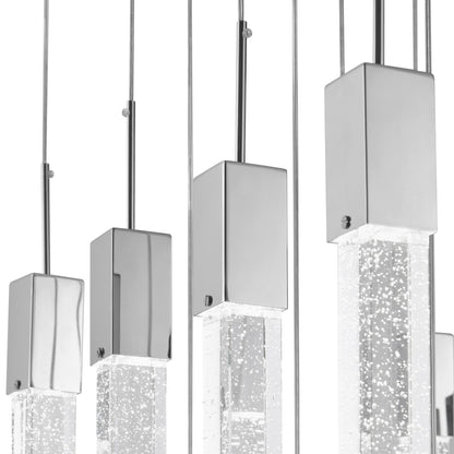 Sparkling Night Vertical XL 25-Light Chandelier - Extra Large Crystal Pendants with Adjustable Hanging Length