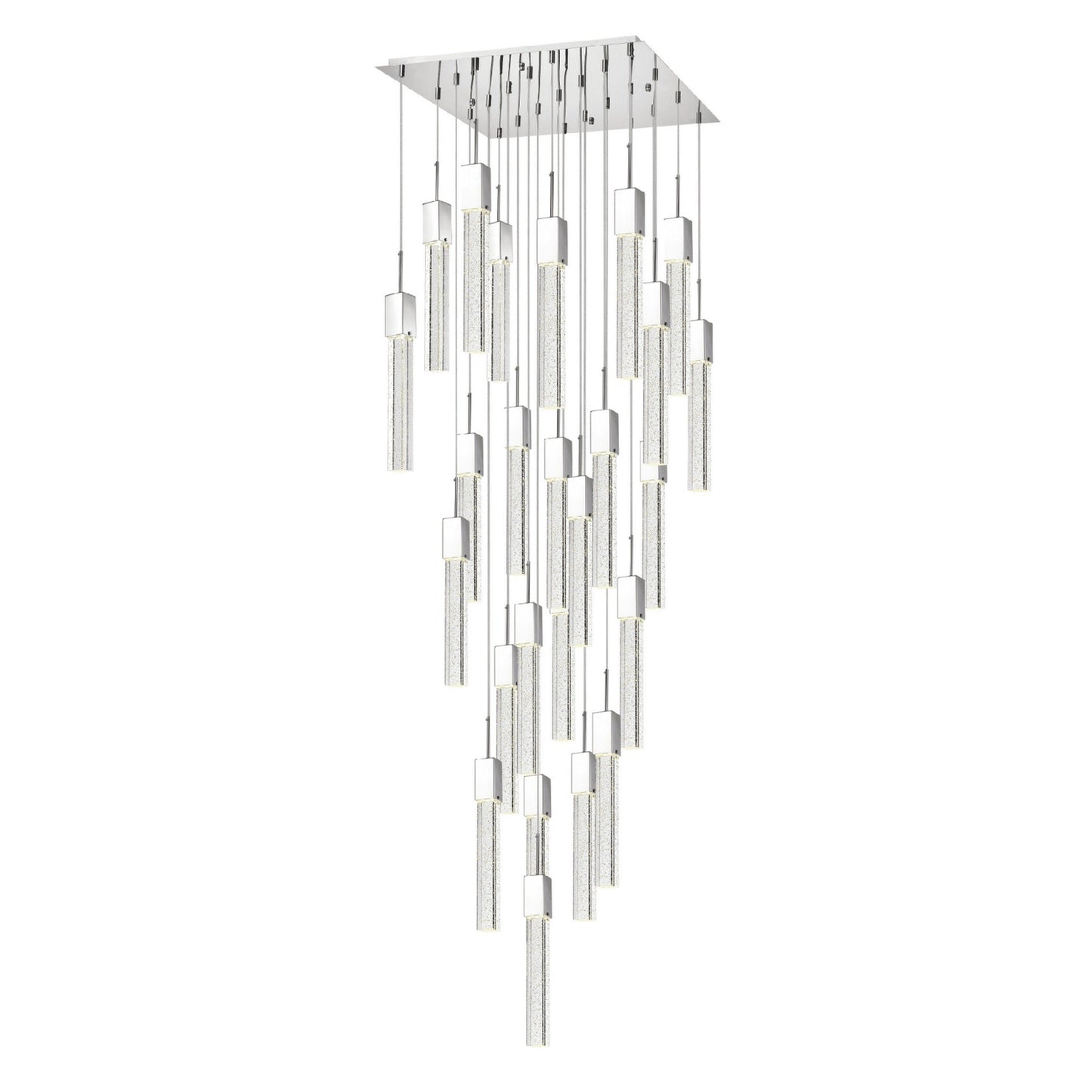 Sparkling Night Vertical XL 25-Light Chandelier - Extra Large Crystal Pendants with Adjustable Hanging Length