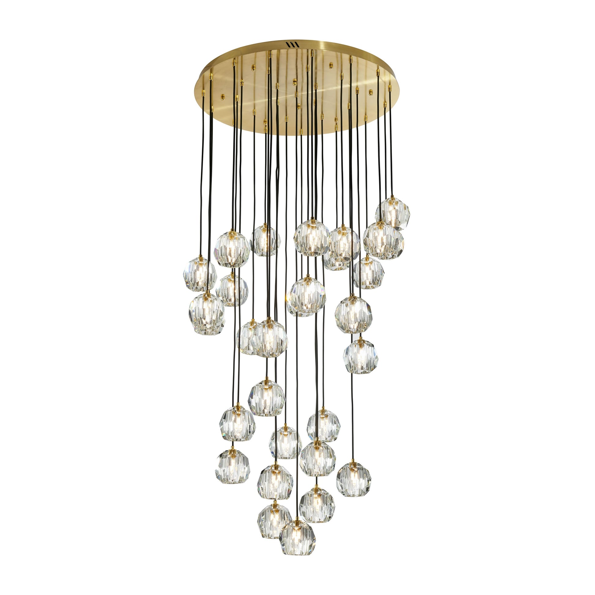 Strayhorn 30-Light Chandelier - Gold, 30" Diameter with Adjustable 12-Foot Wire