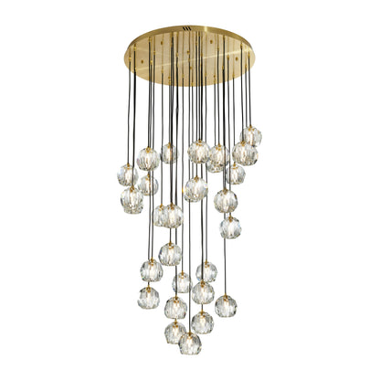 Strayhorn 30-Light Chandelier - Gold, 30" Diameter with Adjustable 12-Foot Wire