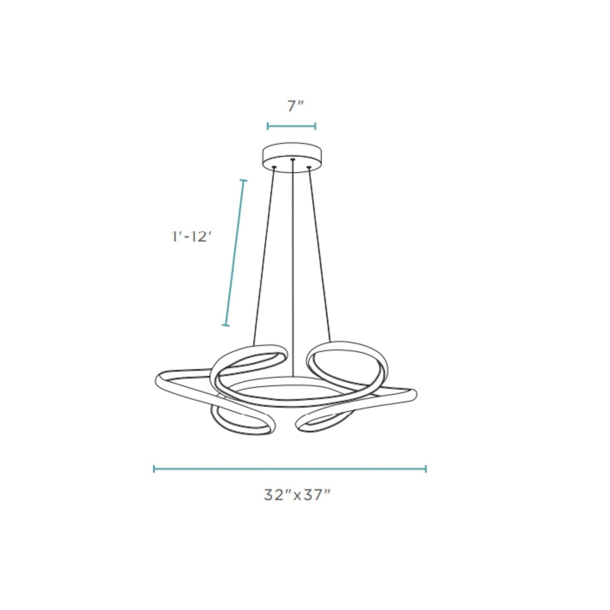 Suzhou LED Adjustable Chandelier - Chrome Finish, Modern Dimmable LED Hanging Fixture