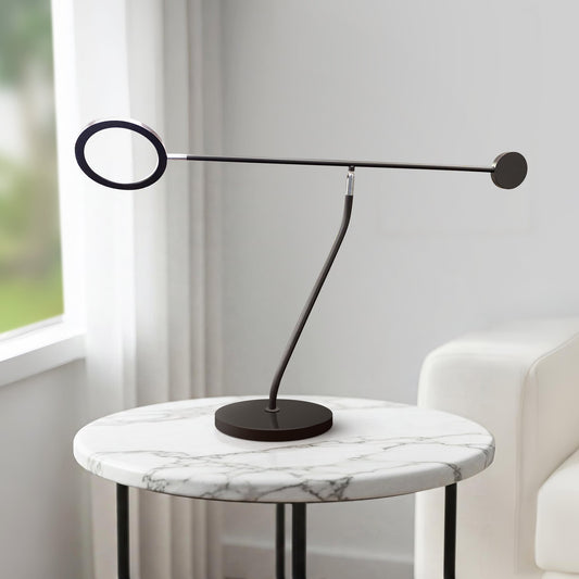 Table Lamp Black and Chrome