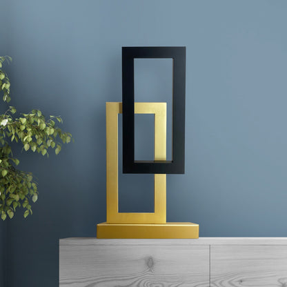Satin Black & Satin Gold Table Lamp