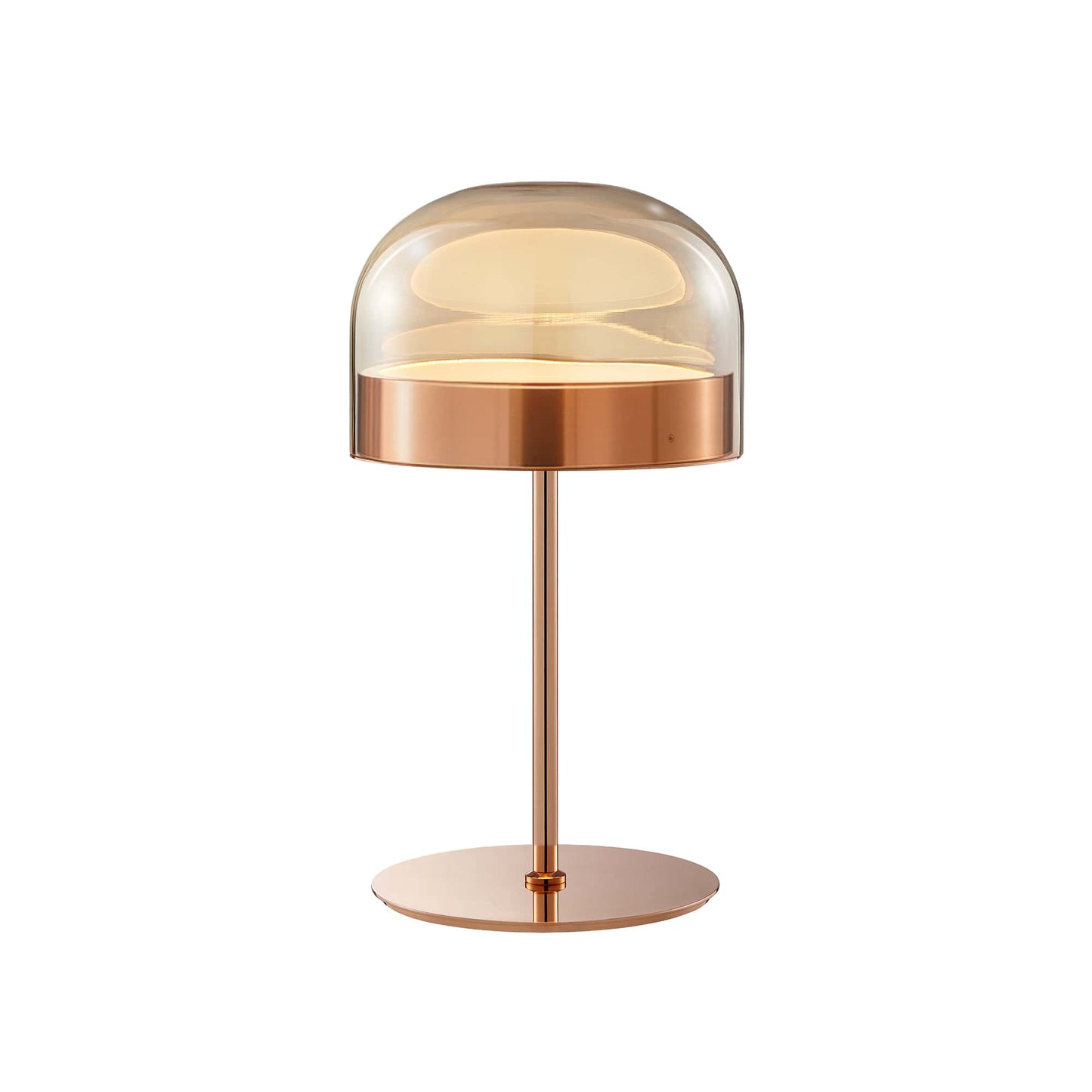 Iron and Champagne Glass Table Lamp // Rose Gold
