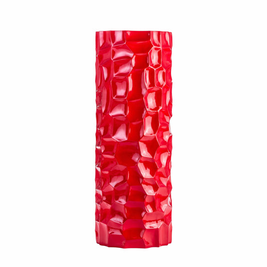 Textured Honeycomb Vase // Red, 36"