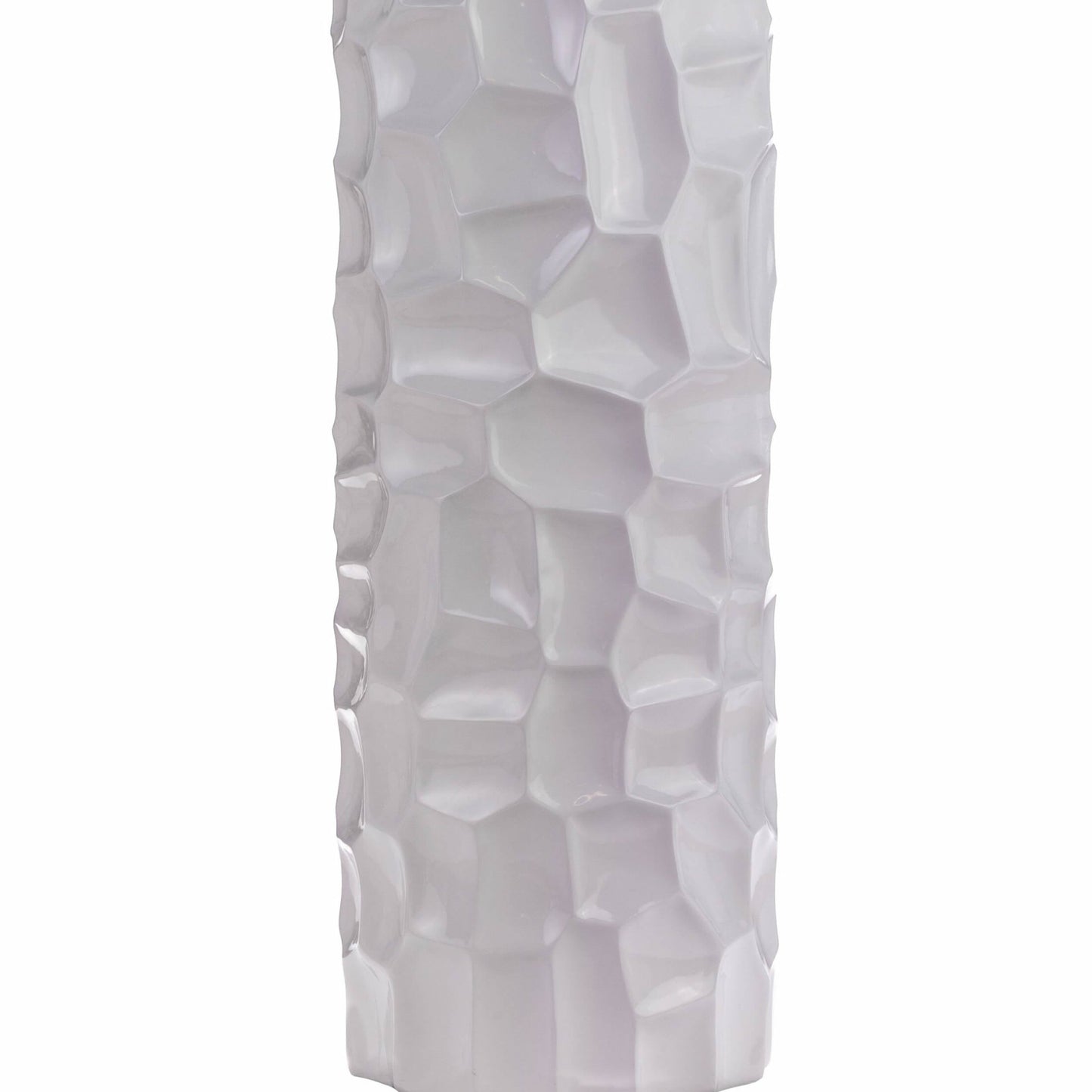 Textured Honeycomb Vase // White, 52"