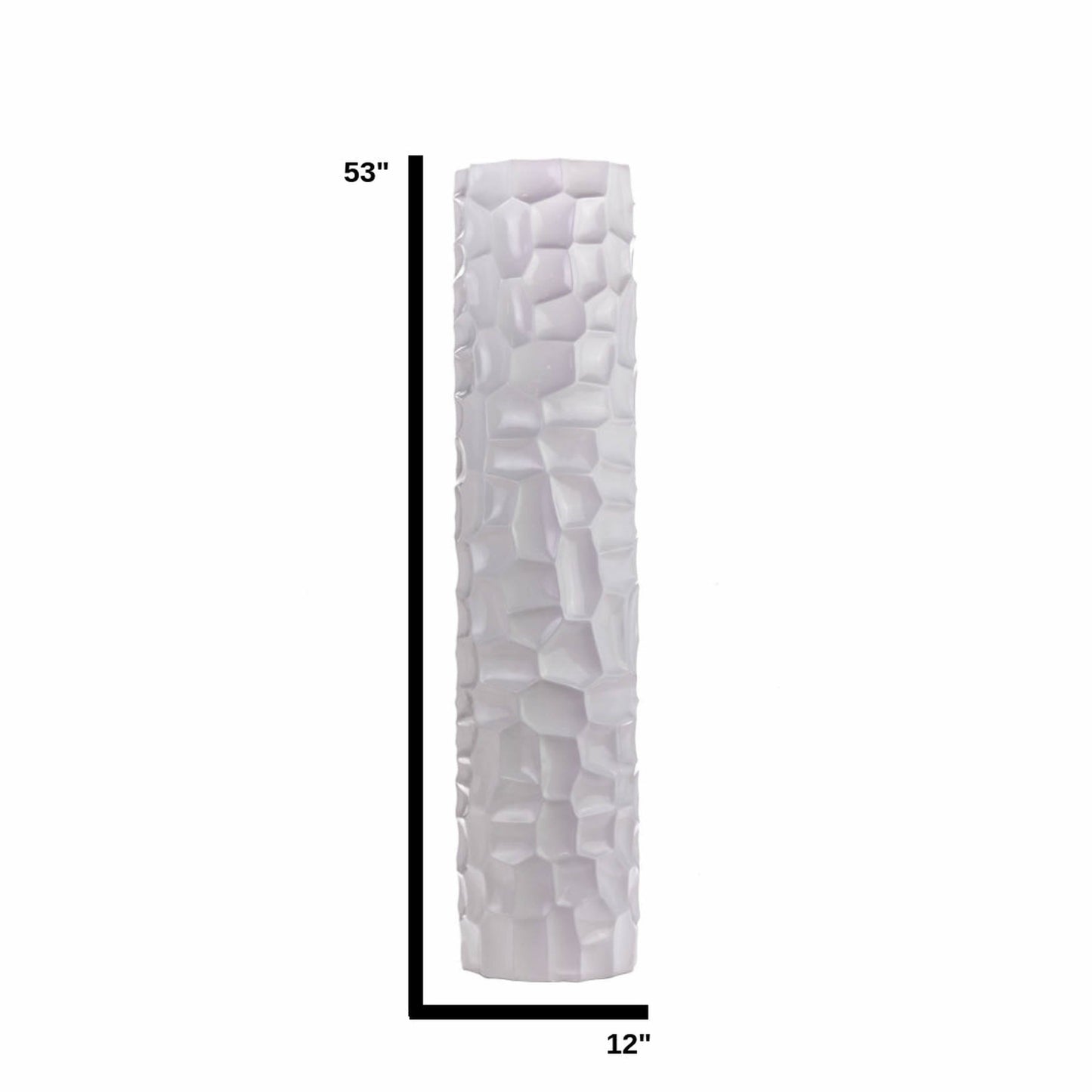 Textured Honeycomb Vase // White, 52"