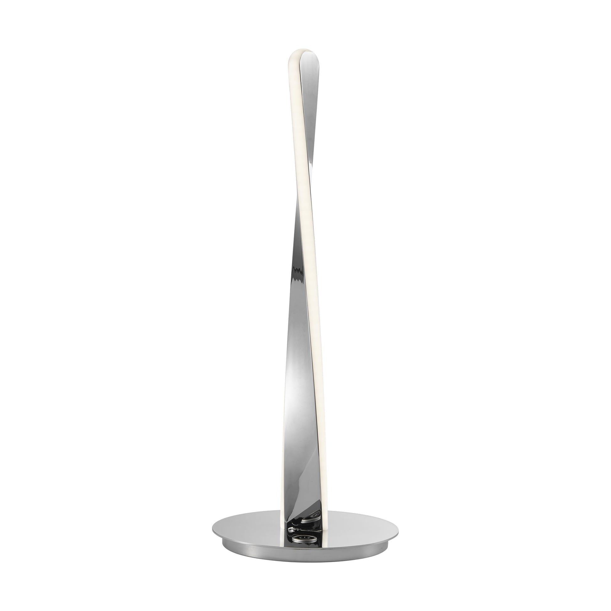 Tomlinson Table Lamp - Chrome | Sleek Spiral Design with 3-Way Touch Control and Dimmable LED Lighting